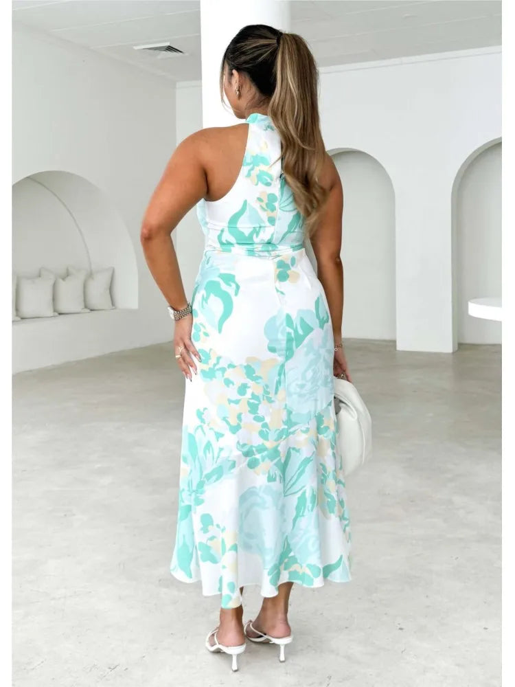 Franziska | Elegant Halter Neck Wrap Dress - Image 5