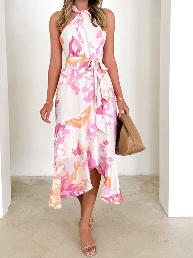 Franziska | Elegant Halter Neck Wrap Dress - Image 1