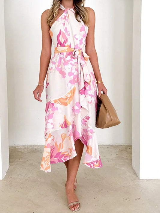 Franziska | Elegant Halter Neck Wrap Dress - Image 1