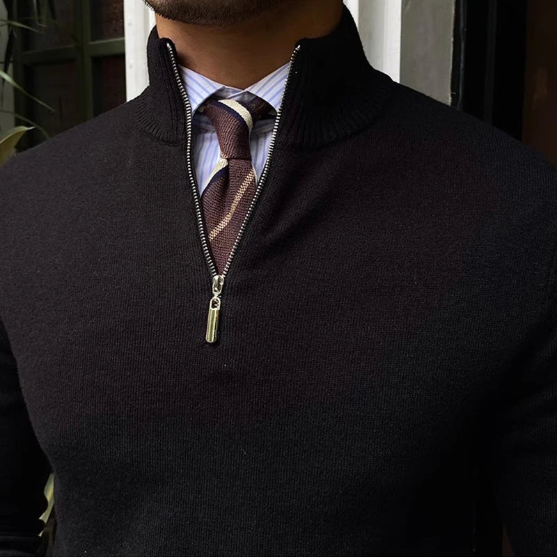Günther | Herren Quarter Zip Langarmpullover - Image 2