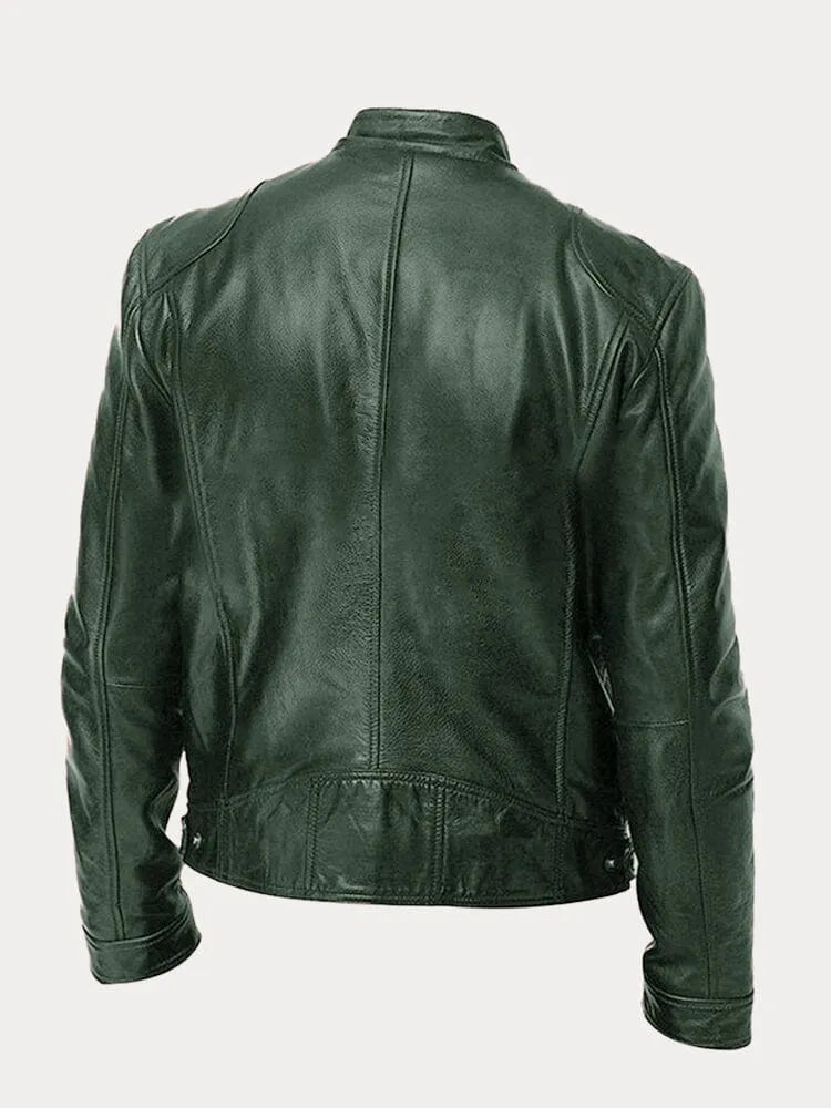 Maik | Herren Slim-Fit Cafe Racer Jacke - Image 13