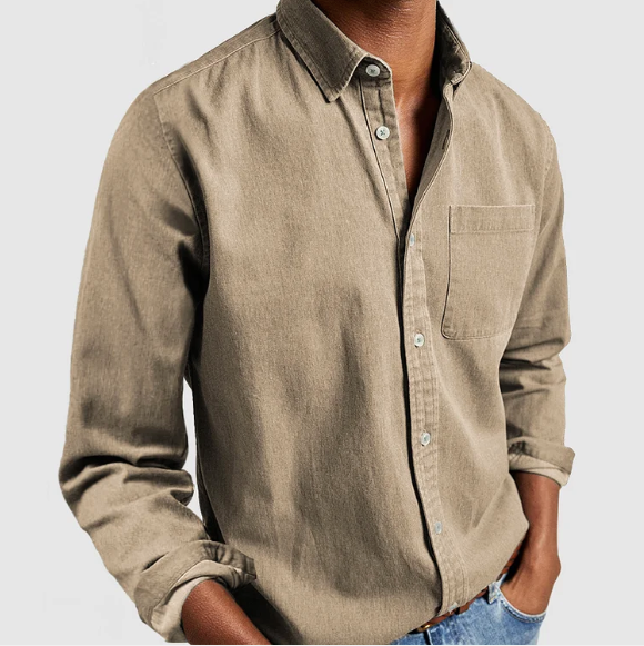 Matteo | Lässiges Denim-Hemd für Männer Stilvolle Baumwollmischung - Image 7