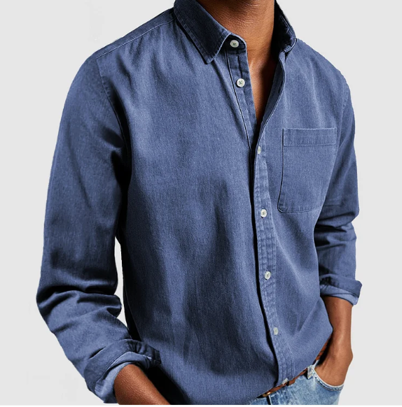 Matteo | Lässiges Denim-Hemd für Männer Stilvolle Baumwollmischung - Image 2