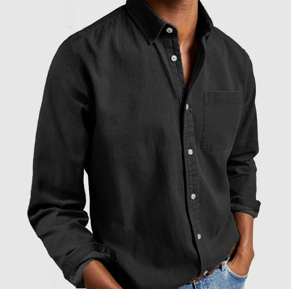 Matteo | Lässiges Denim-Hemd für Männer Stilvolle Baumwollmischung - Image 10