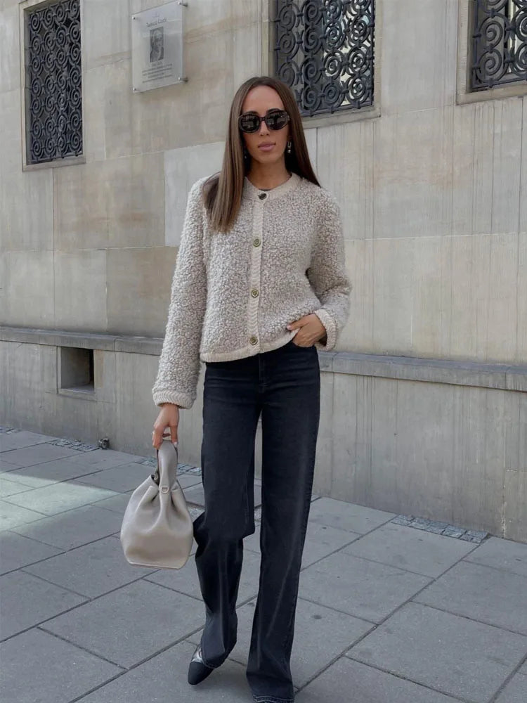 Katja | Damen Strickjacke mit Knopfleiste - Jacke - Image 2