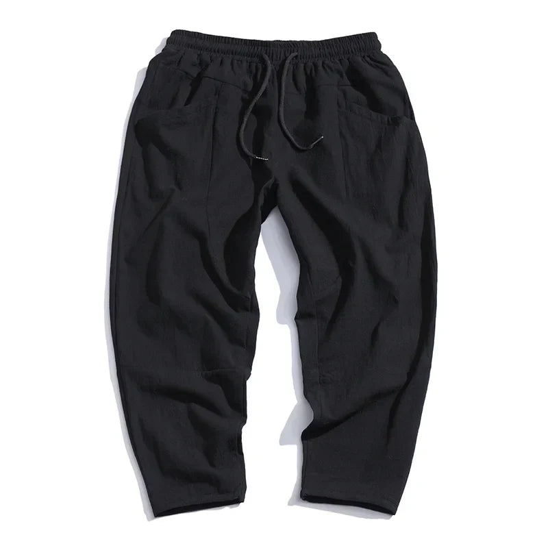 Harald | Bequeme Kyoto Leinen Cropped Pants - Image 5