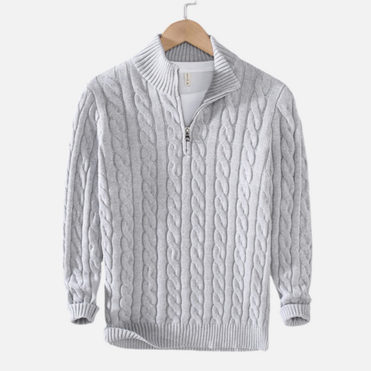 Kilian | Herren Cable-Knit Quarter-Zip Pullover - Image 1
