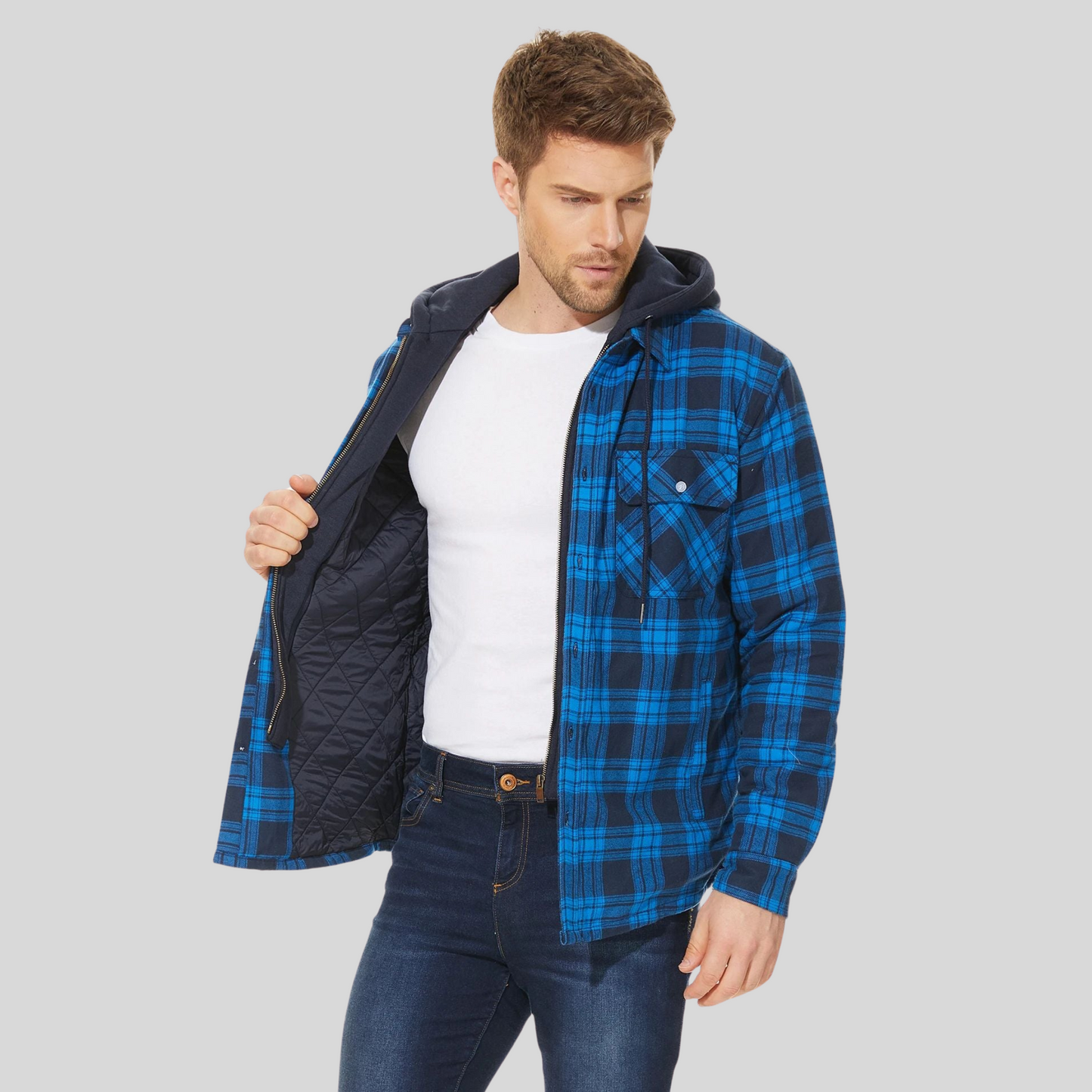 Jakob | Herren Flanelljacke mit Kapuze - Image 2