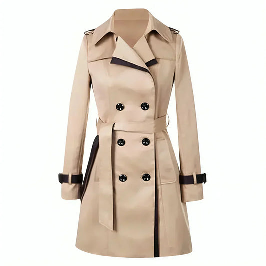 Franziska | Damen Zweireiher Mantel Trenchcoat - Image 1