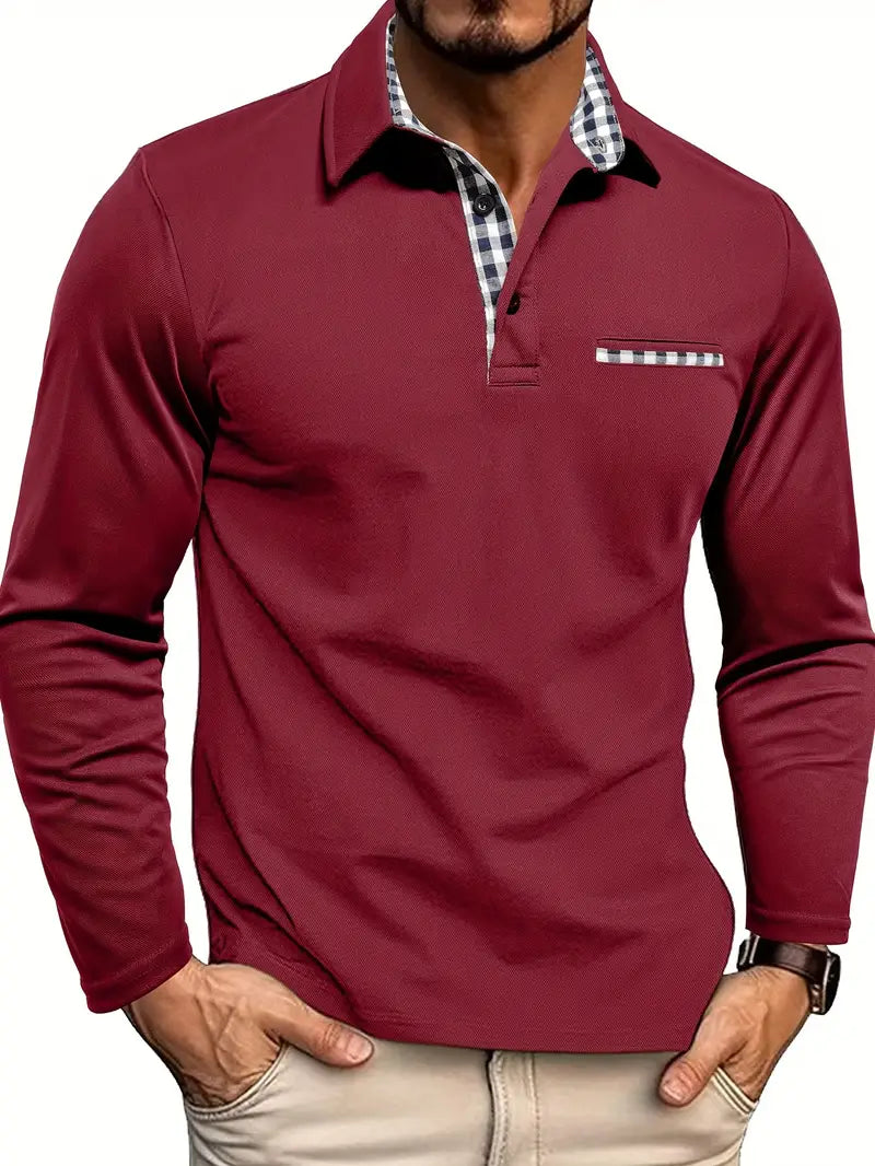 Clemens | Herren Langarm Poloshirt - Image 2