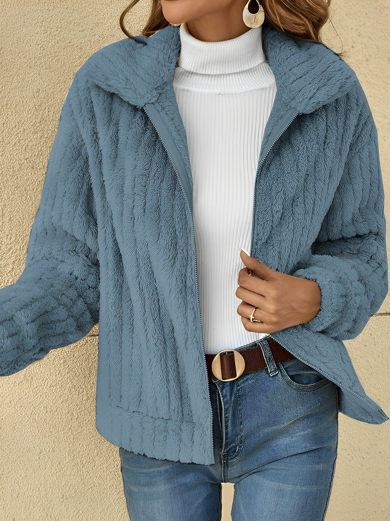 Jill | Damen Jacke mit Reißverschluss - Relaxed Fit - Image 3
