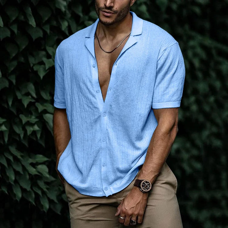Malte | Herren Leinen Sommerhemd mit Knopfverschluss - Image 1