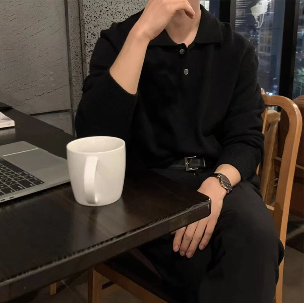 Axel | Herren Winter Langarm Polo-Shirt