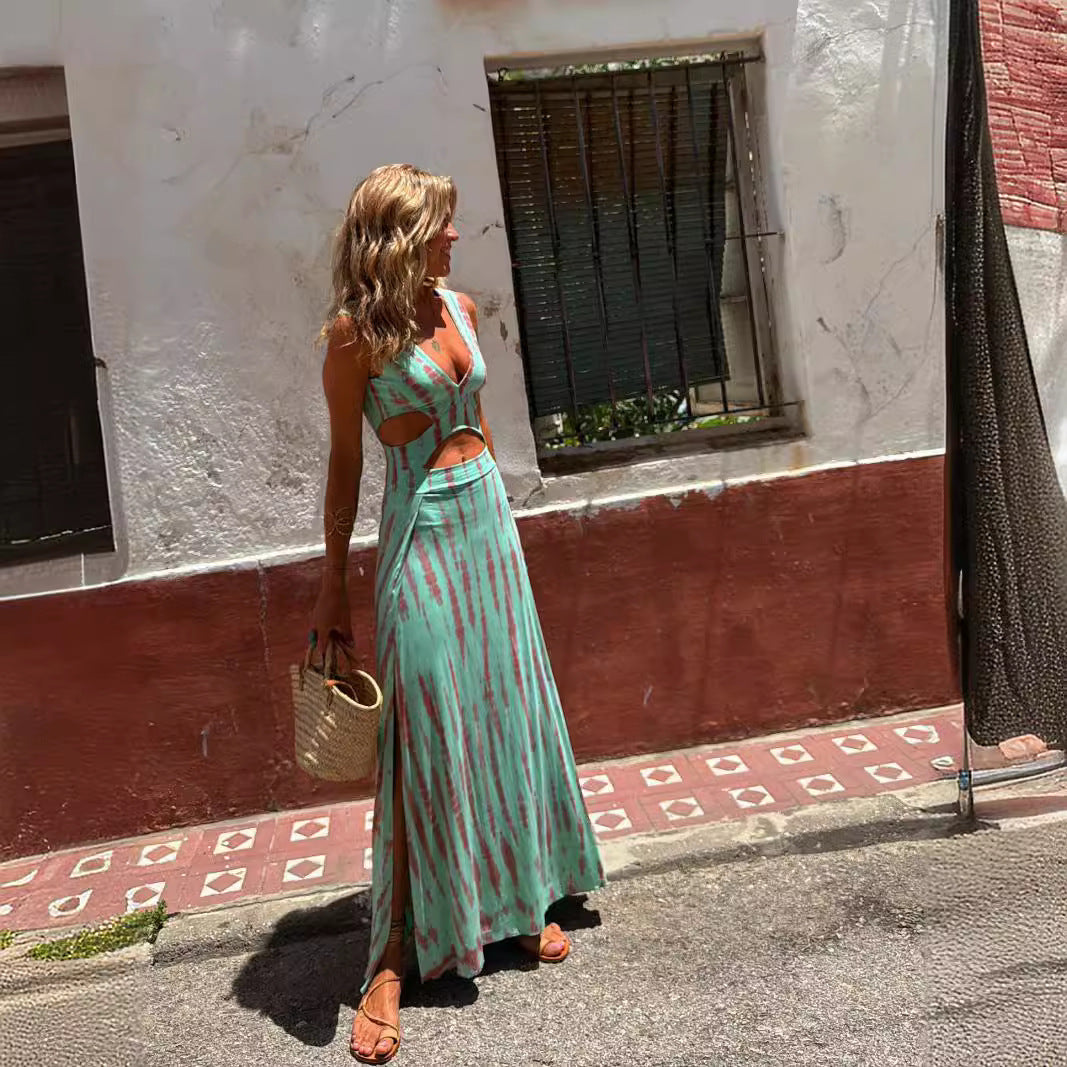 Astrid | Boho Tie-Dye Maxi Dress Ensemble - Image 3