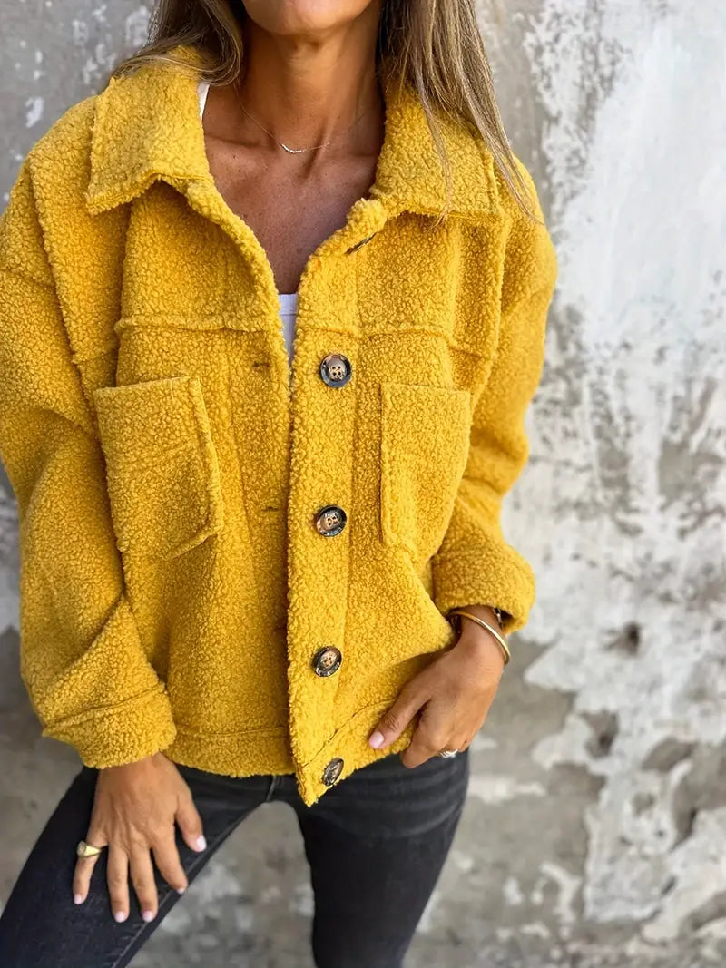 Jana | Damen Oversized Sherpa Jacke - Image 2
