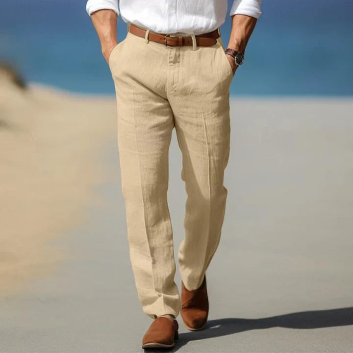 Leander | Stylische Sommerhose aus Leinen für Männer - Image 3