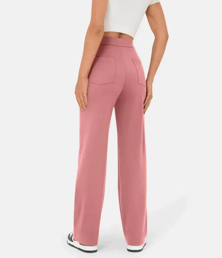 Tatjana | Hose mit hoher Taille und entspannter Passform mit Knopfleiste - Image 6