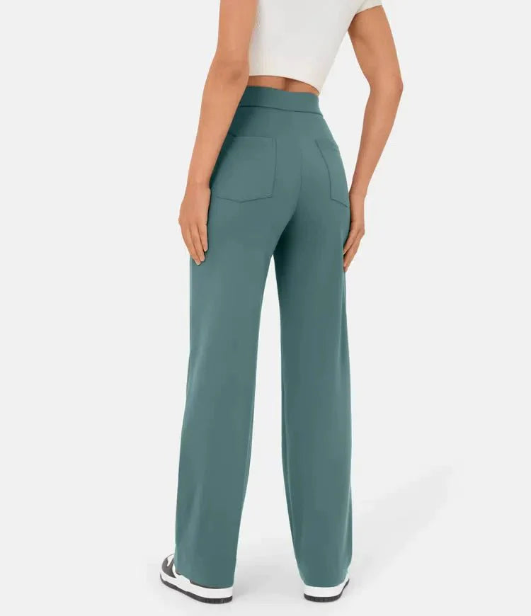 Tatjana | Hose mit hoher Taille und entspannter Passform mit Knopfleiste - Image 2