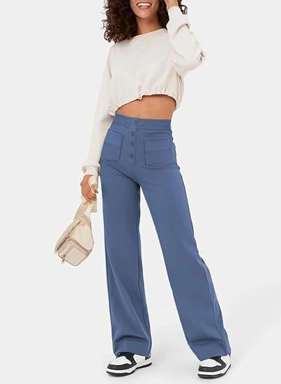 Tatjana | Hose mit hoher Taille und entspannter Passform mit Knopfleiste - Image 14