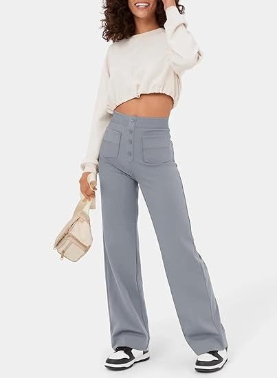 Tatjana | Hose mit hoher Taille und entspannter Passform mit Knopfleiste - Image 13