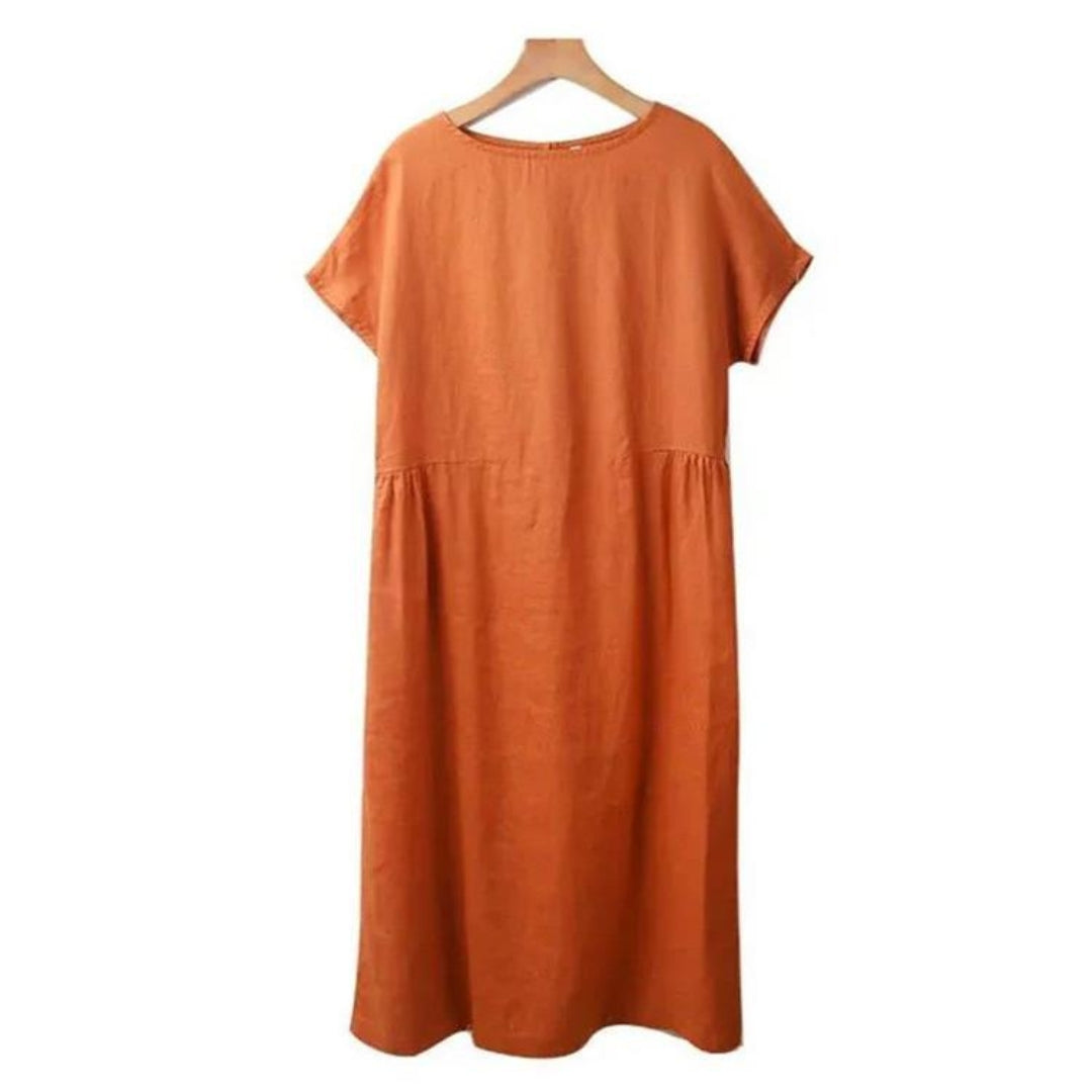 Edith | Damen Elegantes Kurzärmeliges Sommerkleid - Image 11