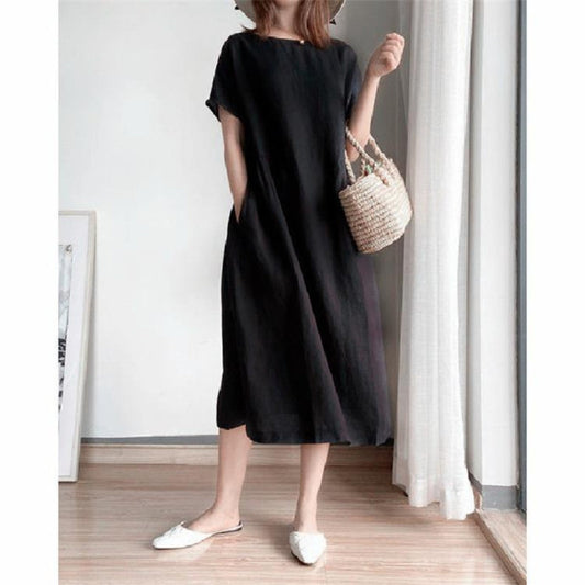 Edith | Damen Elegantes Kurzärmeliges Sommerkleid - Image 1