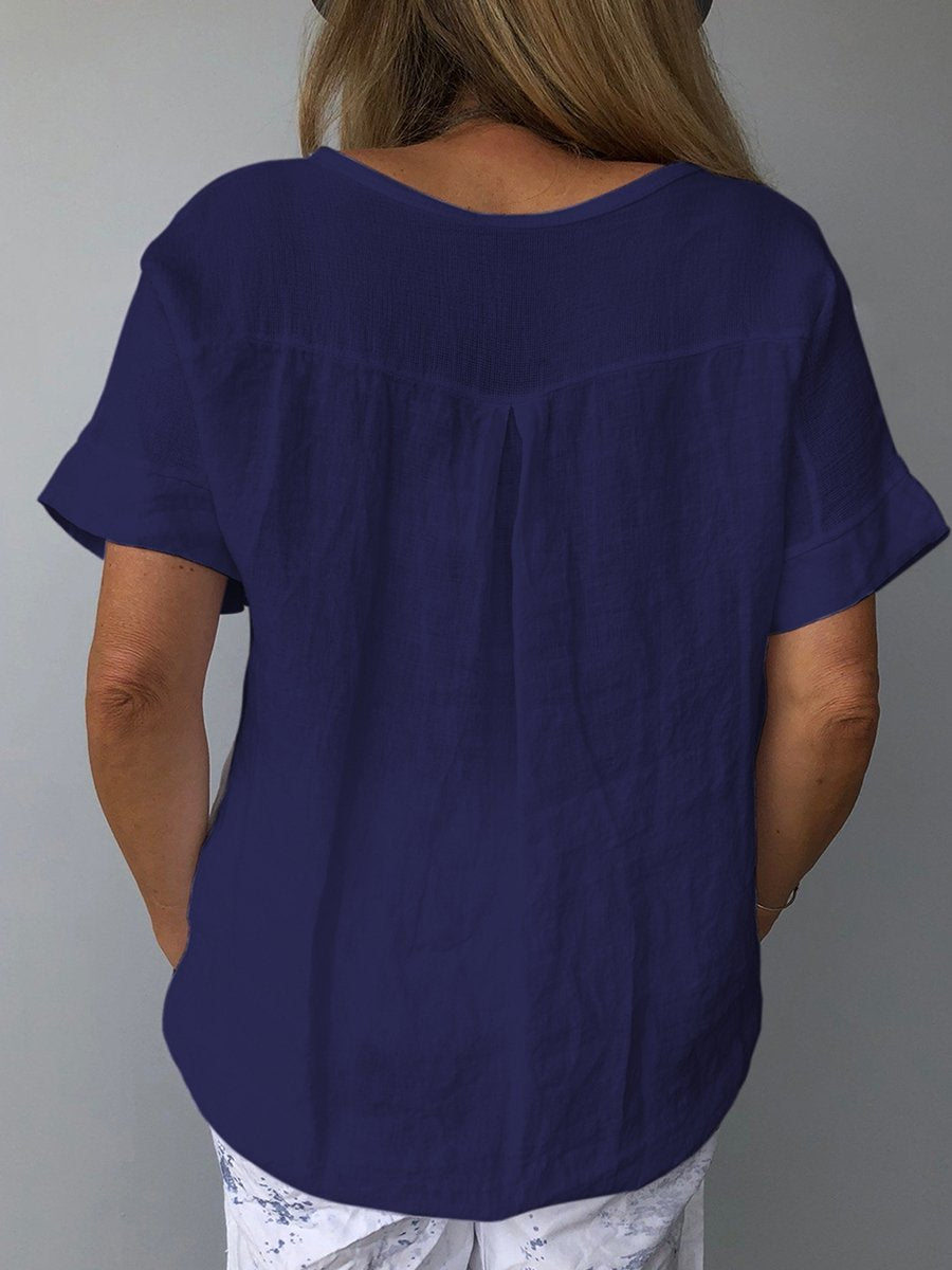 Karla | Lässiges Baumwoll-Leinen-Top für Damen für mühelosen Stil - Image 5