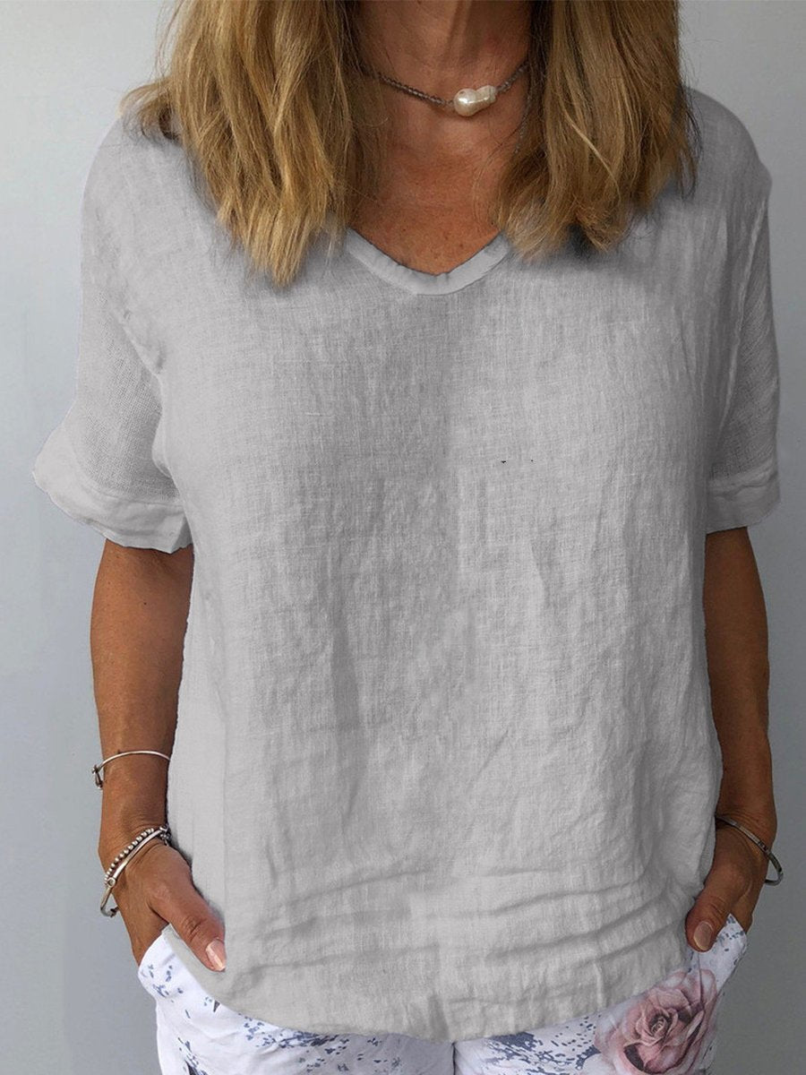 Karla | Lässiges Baumwoll-Leinen-Top für Damen für mühelosen Stil - Image 2