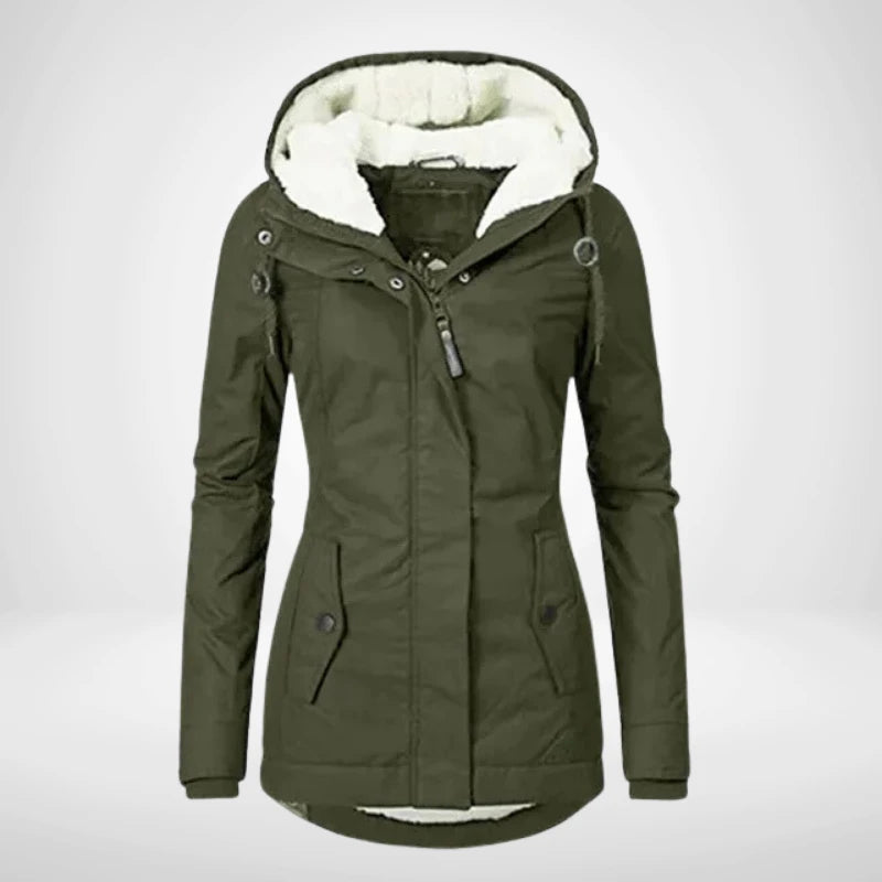 Lea | Damen Fleecejacke mit Kapuze