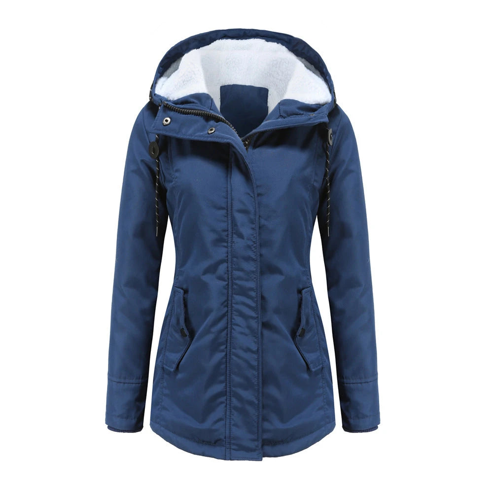 Lea | Damen Fleecejacke mit Kapuze