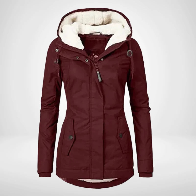 Lea | Damen Fleecejacke mit Kapuze