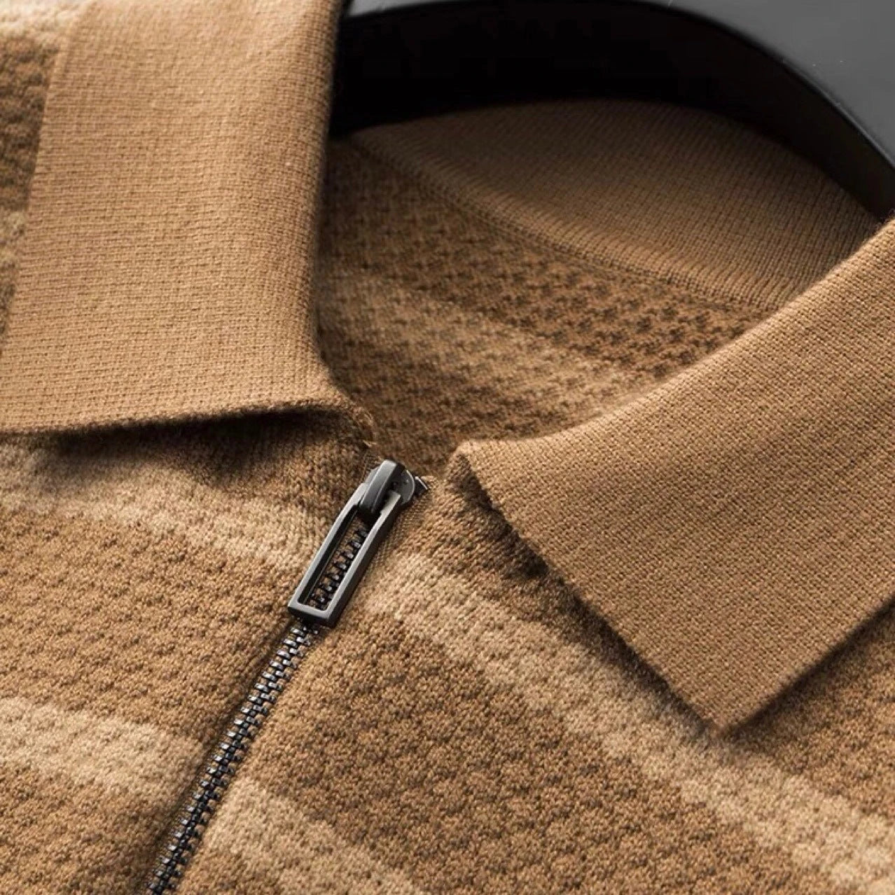 Patrik | Herren Polo Shirt mit Reißverschluss und Streifen