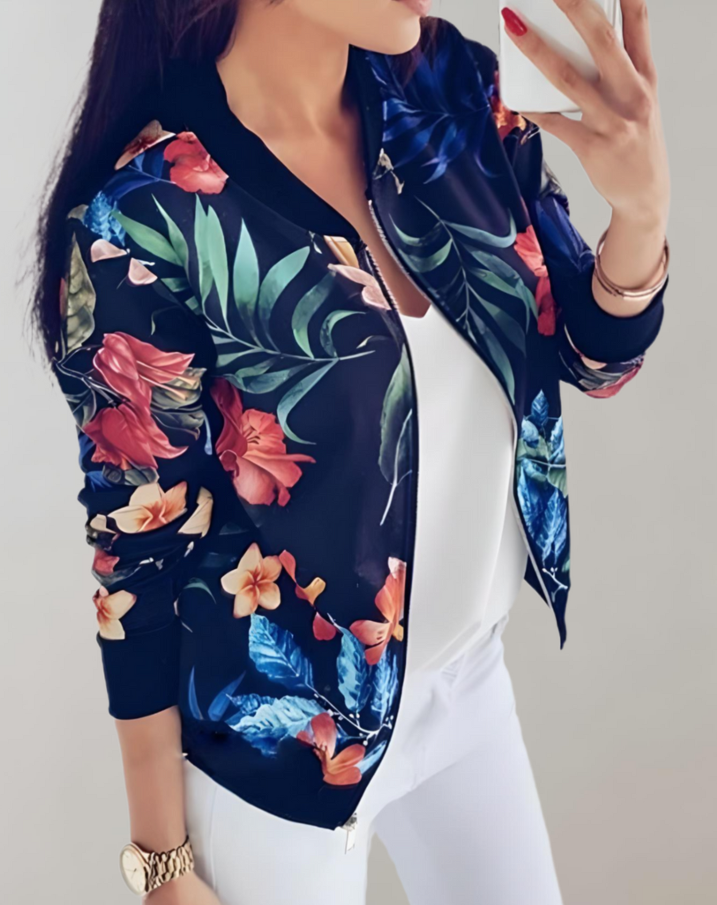 Doris | Geblümte Bomberjacke für Damen - Stylisch & bequem - Image 6
