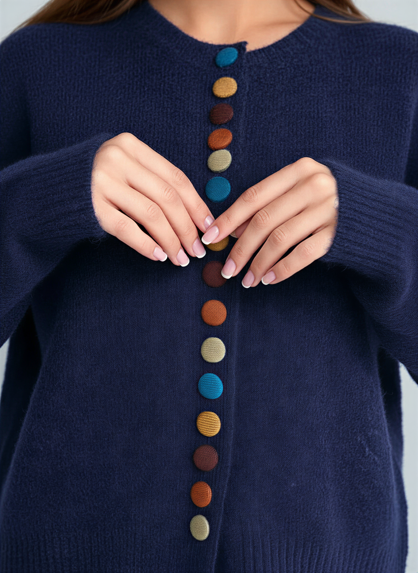 Evelin | Damen Strickjacke mit Knopfleiste - Image 8