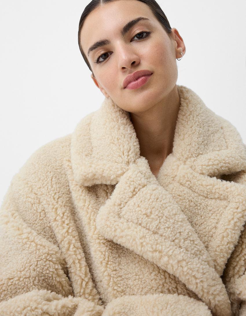 Elfriede | Damen Oversized Teddy Mantel - Image 4