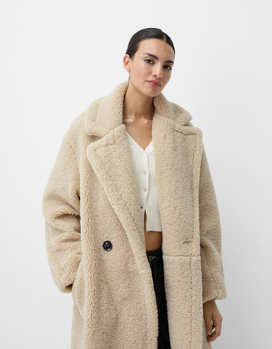 Elfriede | Damen Oversized Teddy Mantel - Image 1