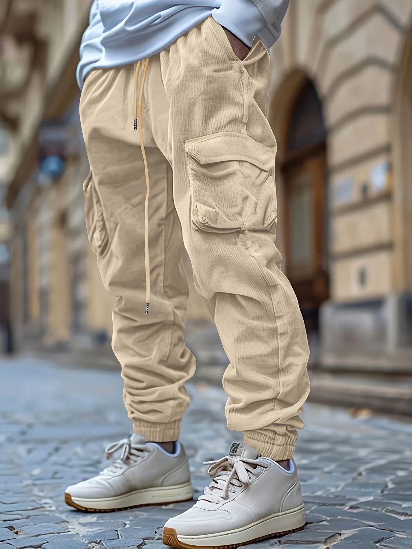 Kai | Herren Relaxed Fit Cargo Jogginghose - Image 2