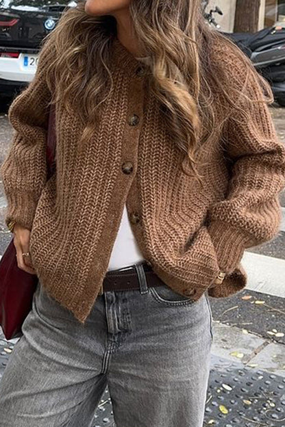 Malin | Damen Oversized Cardigan mit Knopfleiste - Image 12