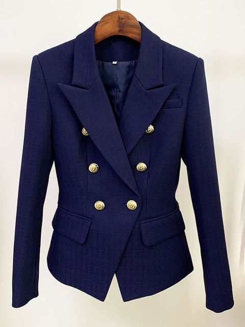 Edith | Damen Zweireihiger Taillierter Blazer - Image 13