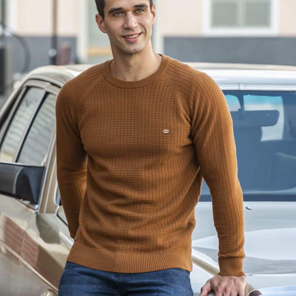 Johann | Herren Strukturierter Rundhals-Pullover - Image 3