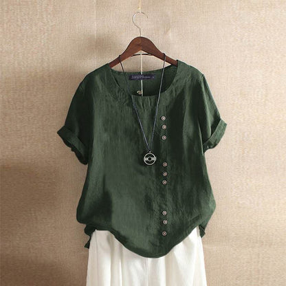 Antje | Bluse aus Baumwolle im Relaxed Fit mit Knopfleiste - Image 1