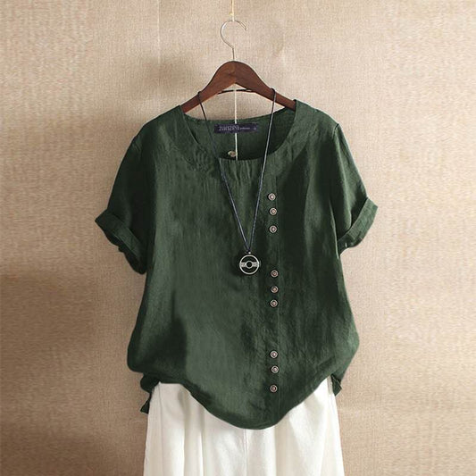 Antje | Bluse aus Baumwolle im Relaxed Fit mit Knopfleiste - Image 1