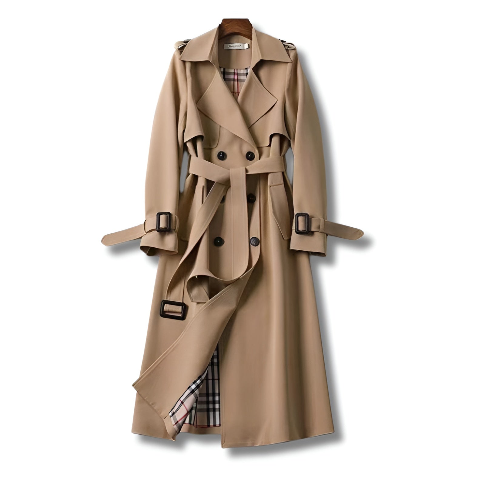 Justine | Damen Trenchcoat mit Gürtel - Image 1