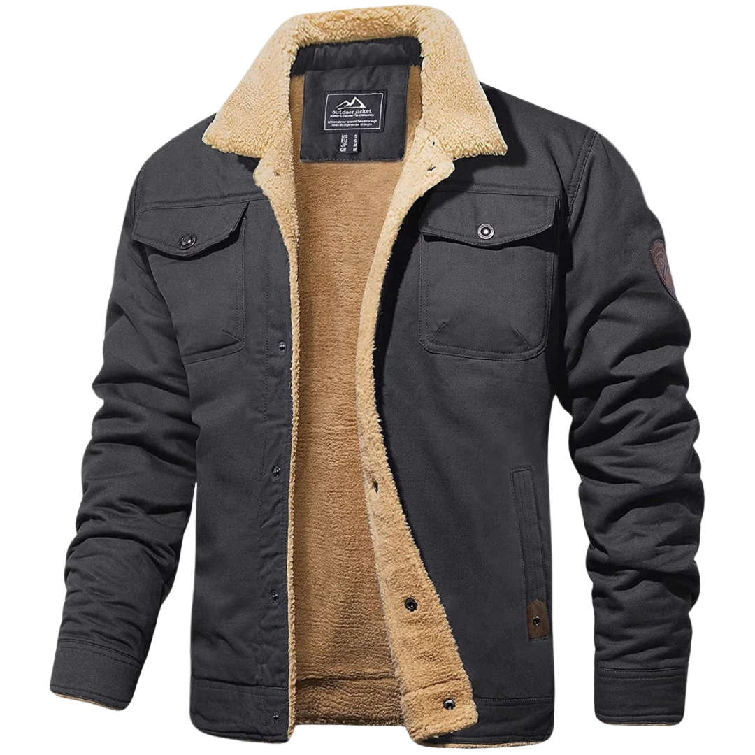 Hansjörg | Herren Button-Down Jacke mit Sherpa-Kragen - Image 1