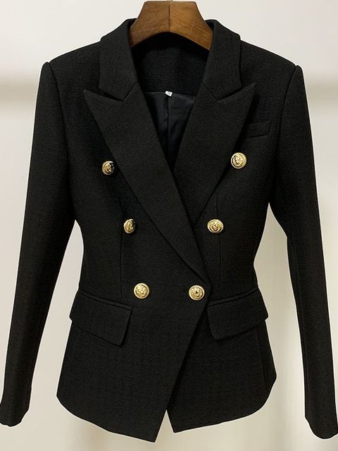 Edith | Damen Zweireihiger Taillierter Blazer - Image 2