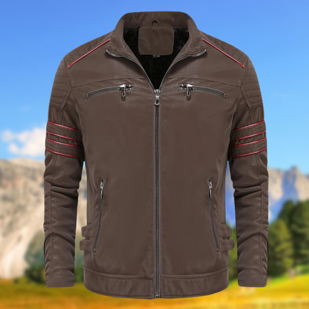 Arno | Herren Slim Fit Bikerjacke - Image 4
