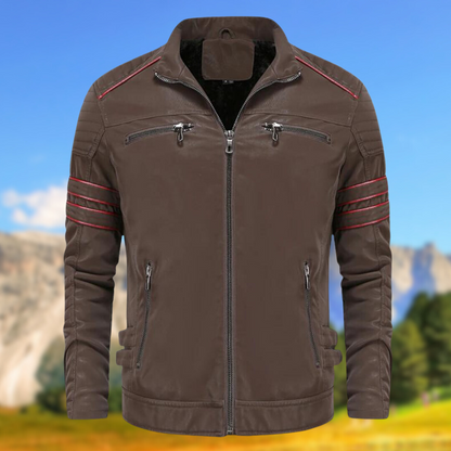 Arno | Herren Slim Fit Bikerjacke - Image 4