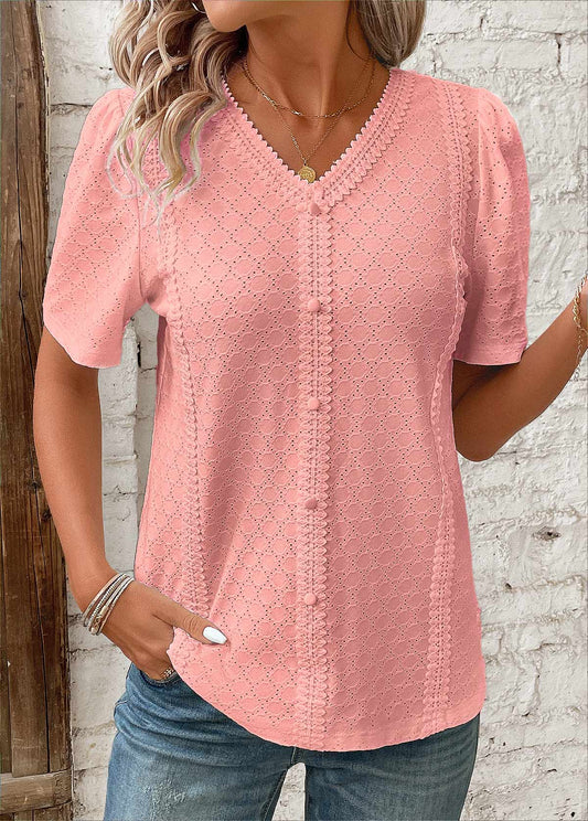 Regina | Frida Patchwork-Bluse Stilvoll Bequem - Image 1