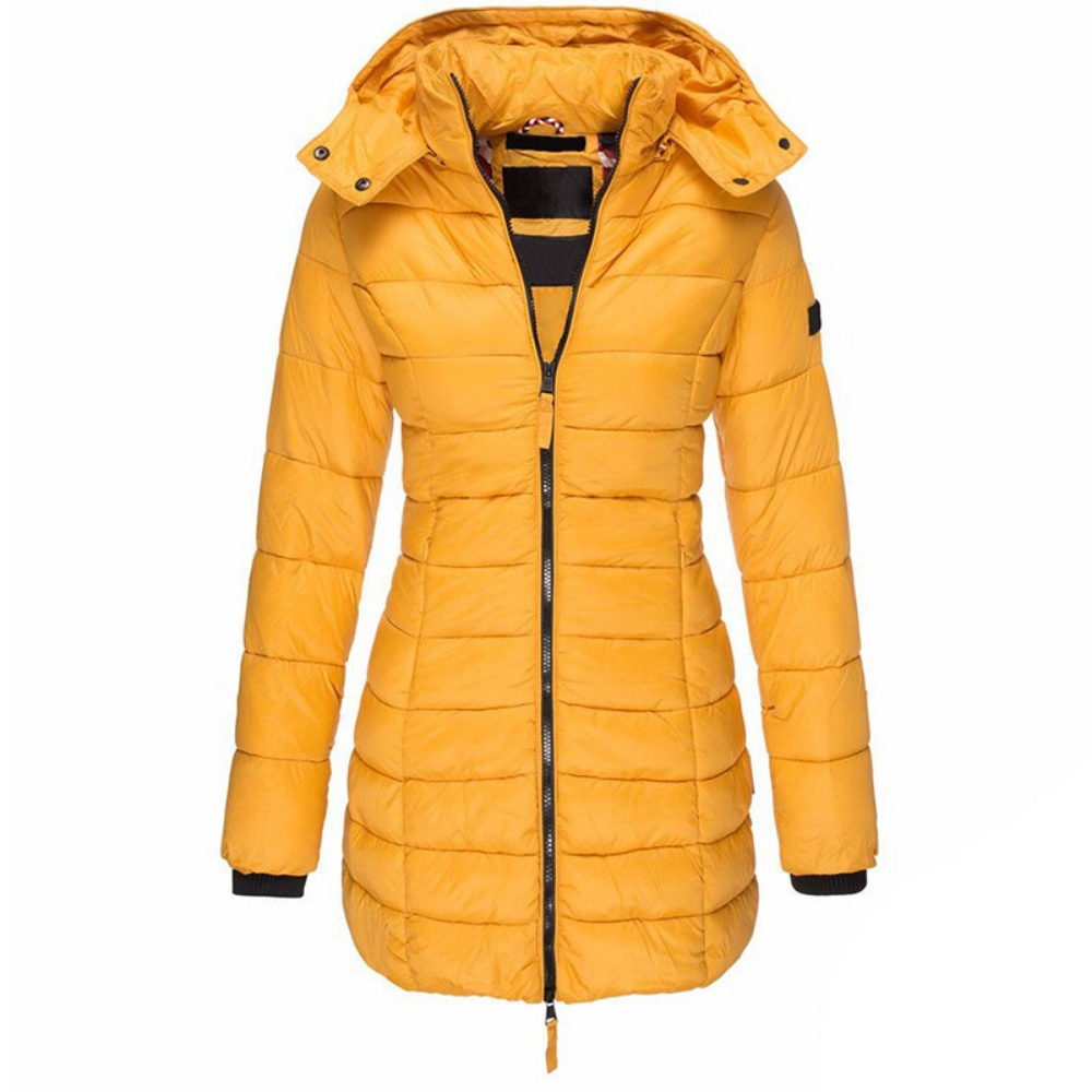 Silke | Damen Kapuzen Longline Puffer Jacke - Image 6