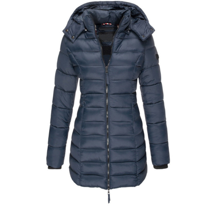 Silke | Damen Kapuzen Longline Puffer Jacke - Image 5
